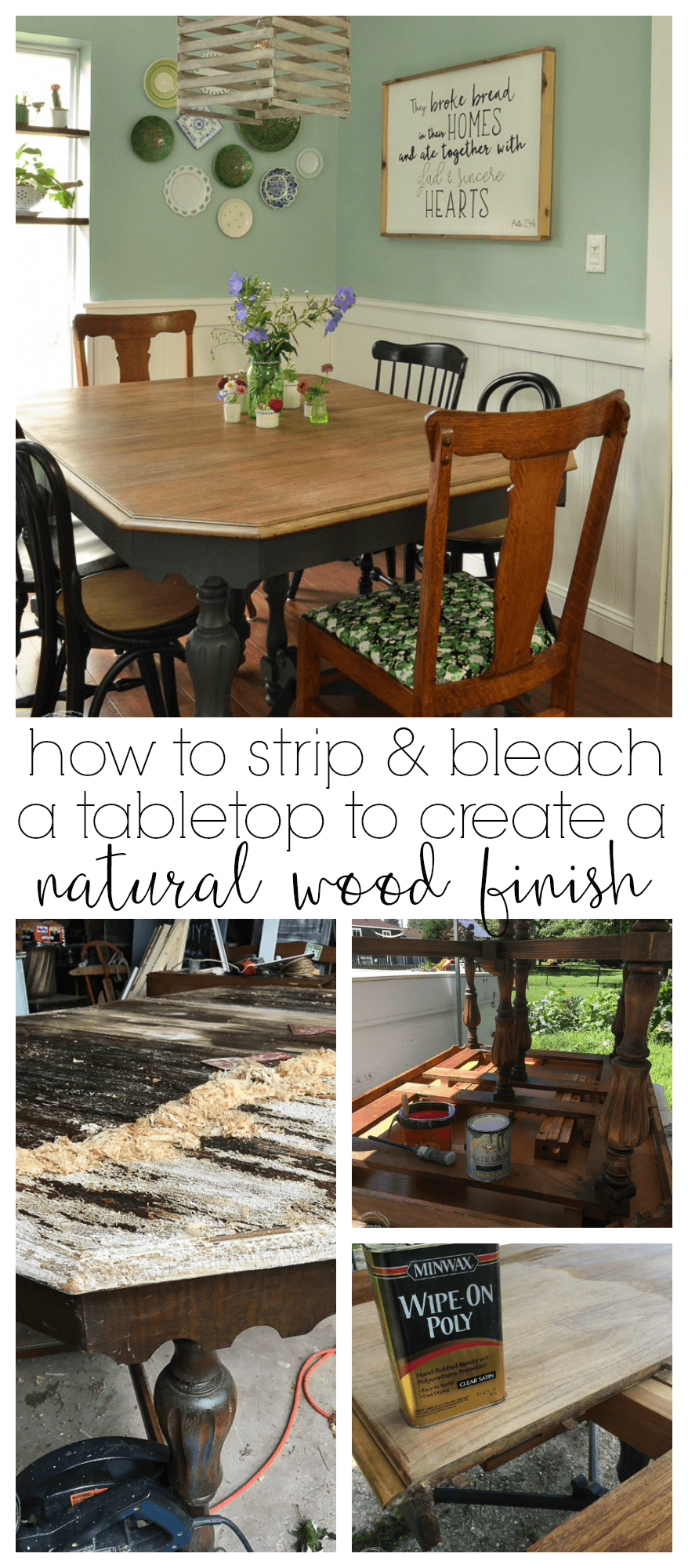 Refinished Farmhouse Dining Table Refresh Living