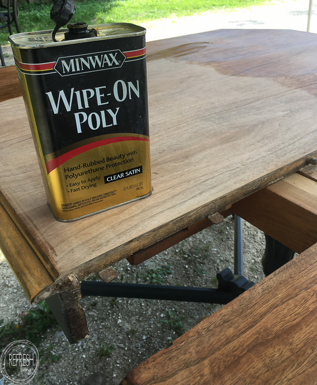 Tips and tricks for stripping wood furniture. This vintage dining table only cost $37, but with some time and effort, it has been turned into a beautiful piece of furniture. 