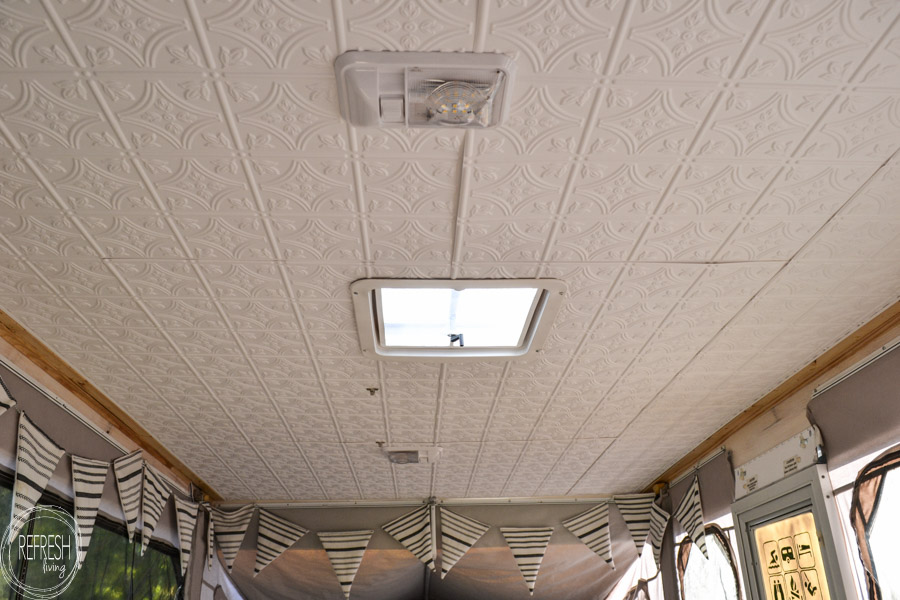How To Repair Water Damaged Pop Up Camper Rv Roof Ceiling 6