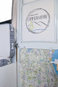There are so many DIY projects in this pop up camper.