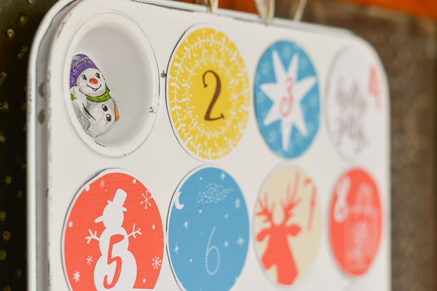 DIY Advent Calendar (from an old muffin tin) • Refresh Living