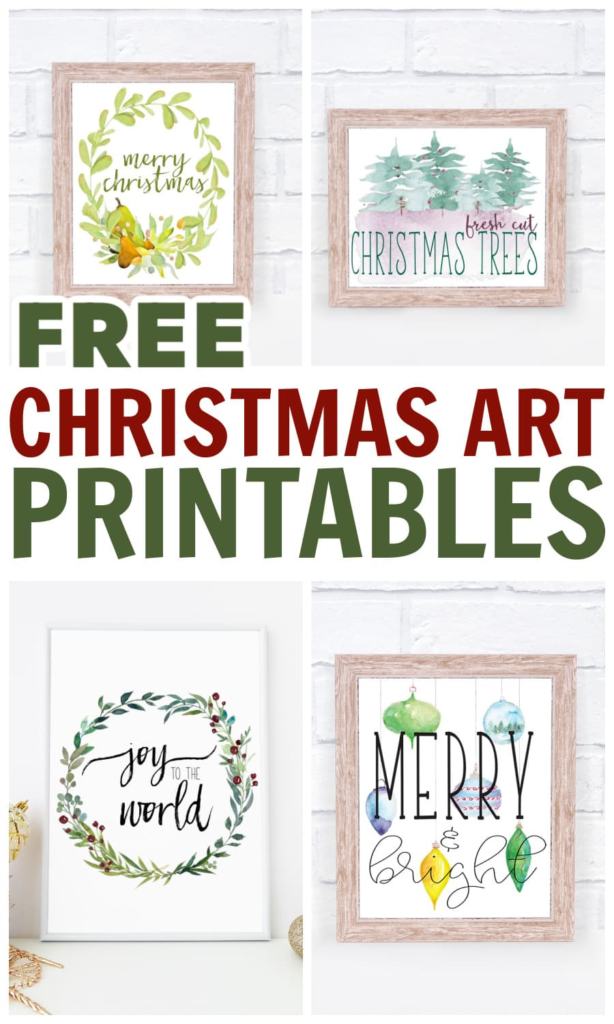 Free Watercolor Christmas Wall Art Printables • Refresh Living