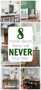 Some of these items I always buy second hand too, but I never thought of some of these other home decor items. Includes tips on where to find these items and the best price to pay. Great ideas for thrift shopping for used home decor!