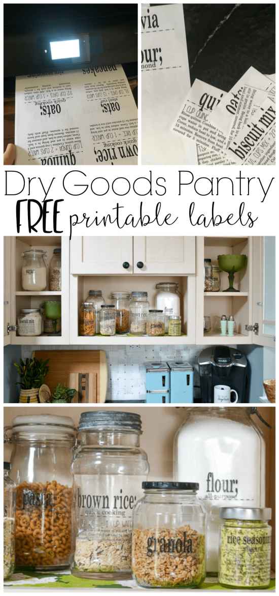 Organize Your Pantry with Glass Jars and Contact Paper (plus free  printable!)