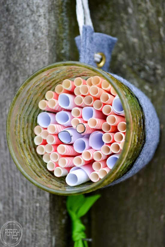 Diy Mason Bee Nest From Old Juice Glasses Refresh Living