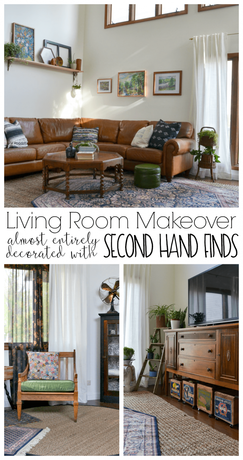 Eclectic Vintage Modern Living Room Makeover - Refresh Living