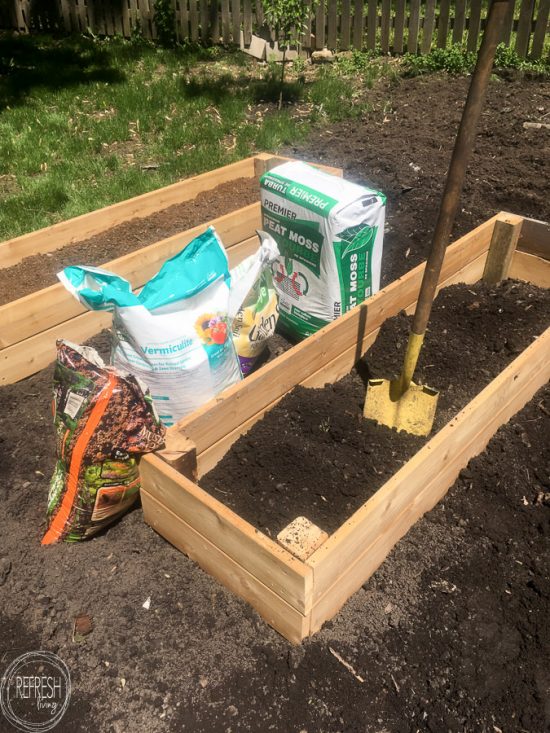 DIY Raised Garden Bed (and an easy soil mixture blend to fill it with