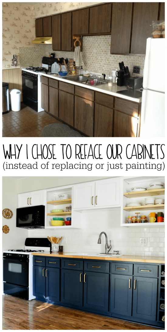 Why I Chose To Reface My Kitchen Cabinets Rather Than Paint Or Replace Refresh Living