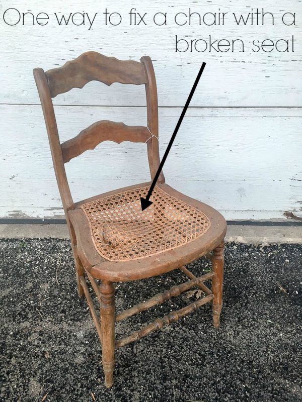 One Way to Fix a Chair with a Broken Seat • Refresh Living
