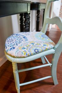 Easy tips for fixing a chair with a broken seat and how to reupholster a chair seat.
