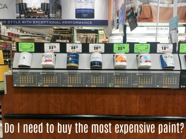 Do I need to buy the most expensive type of paint? Is there a difference in levels of paint sold at the store? Is the more expensive paint really better than the cheaper paints? This post answers all of these questions!