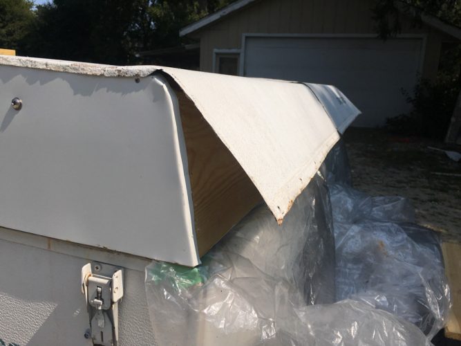 how to rebuild the roof of a pop up camper that was rotted due to water ...