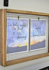 O holy night lyrics watercolor free printable for Christmas.