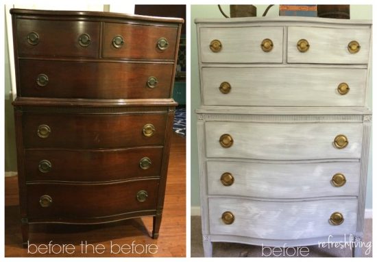 Painted Vintage Dresser With Diy Chalk Paint Refresh Living