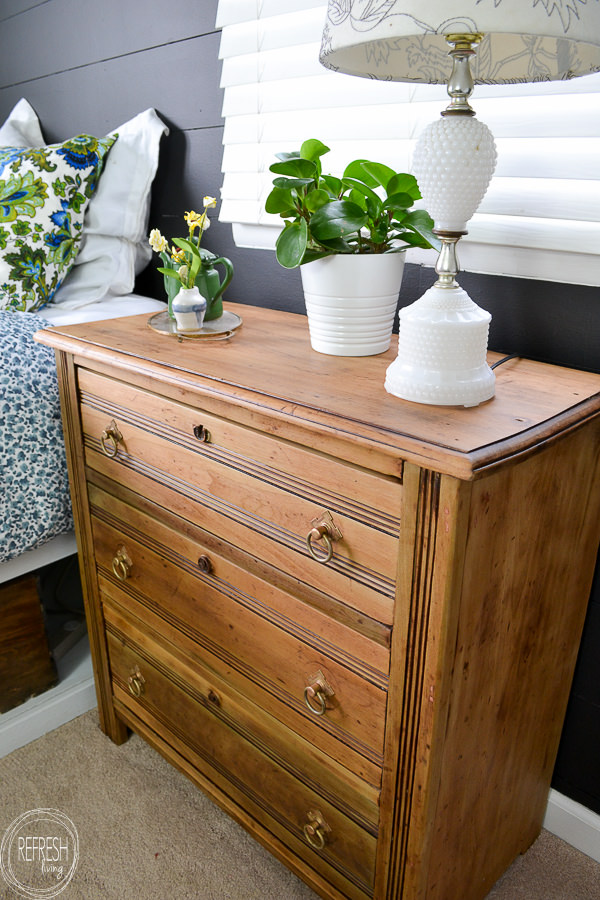 How to restore a wood finish on a bedside cupboard without sanding or  stripping 