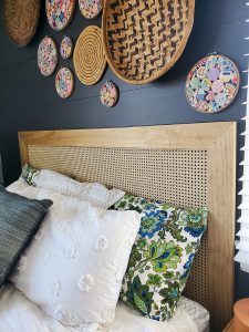 Step by step on how to make a headboard using wood and caning material for a vintage modern feel on a budget! DIY Caned Headboard via Refresh Living