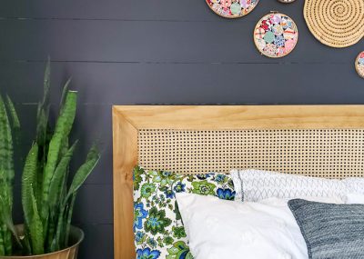 How to make a headboard with caning for a modern look on a small budget!