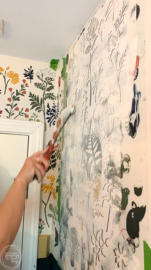 Look for Less: How to Stencil a Wall to Look Like Wallpaper - The Homes I  Have Made