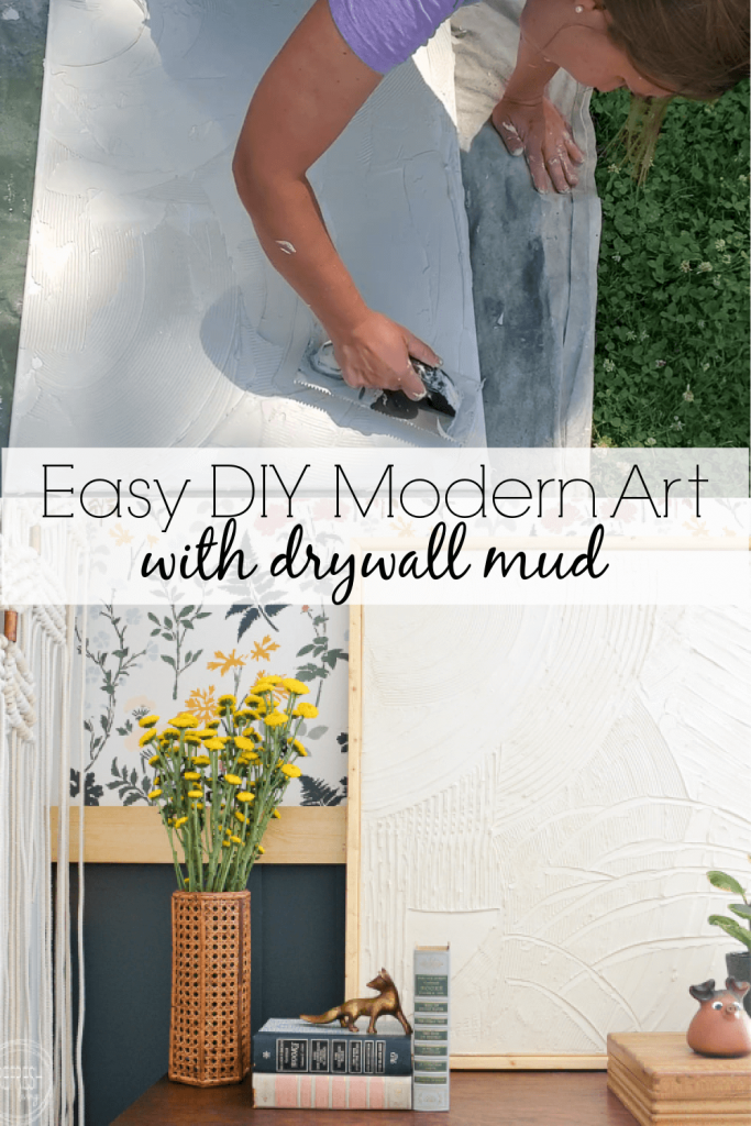 How to Make Textured Canvas Art (With Drywall Mud)