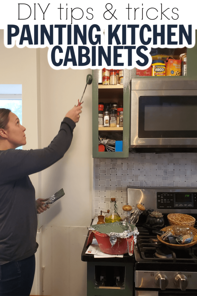 If you're thinking of painting your cabinets, these tricks are a must read. So many great tips on how to paint kitchen cabinets for a professional finish.