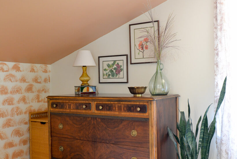 It's easy to remove the old finish from vintage furniture to reveal and highlight the natural woodgrain.