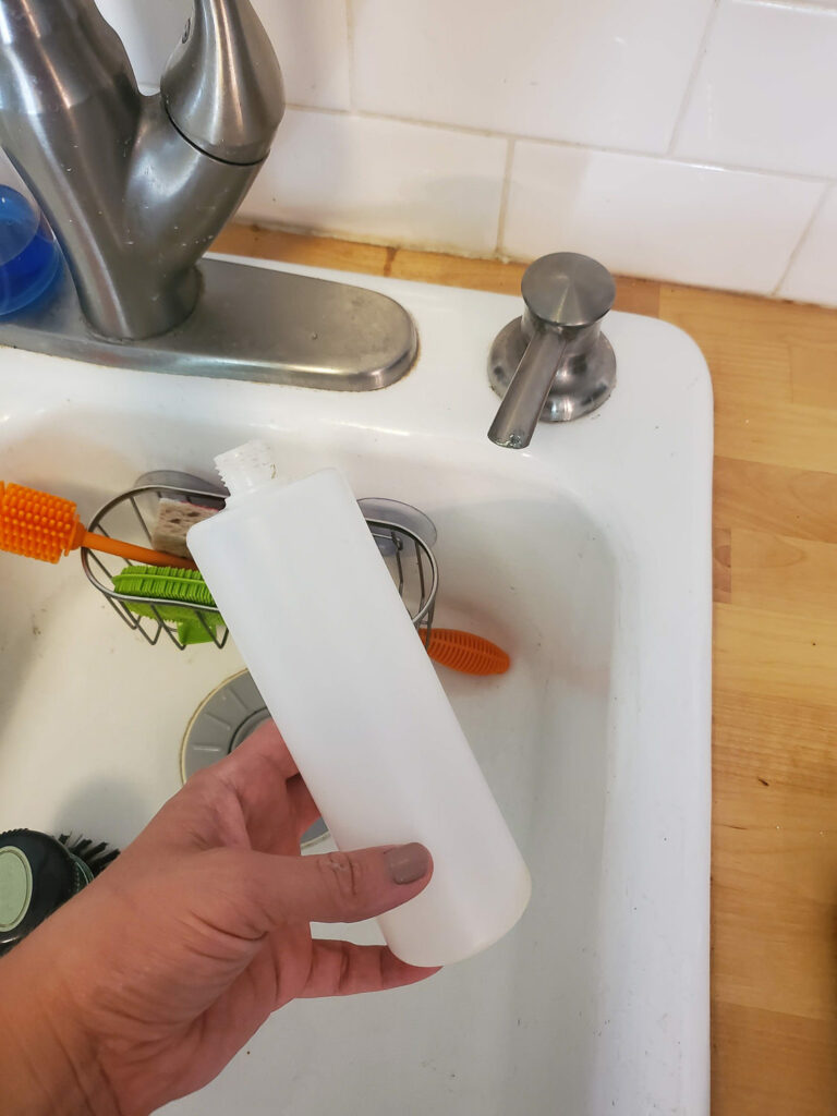 Small under the cabinet soap dispenser replacement bottle