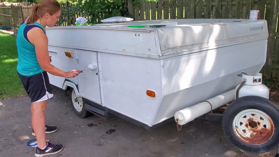 steps for painting the exterior of a camper