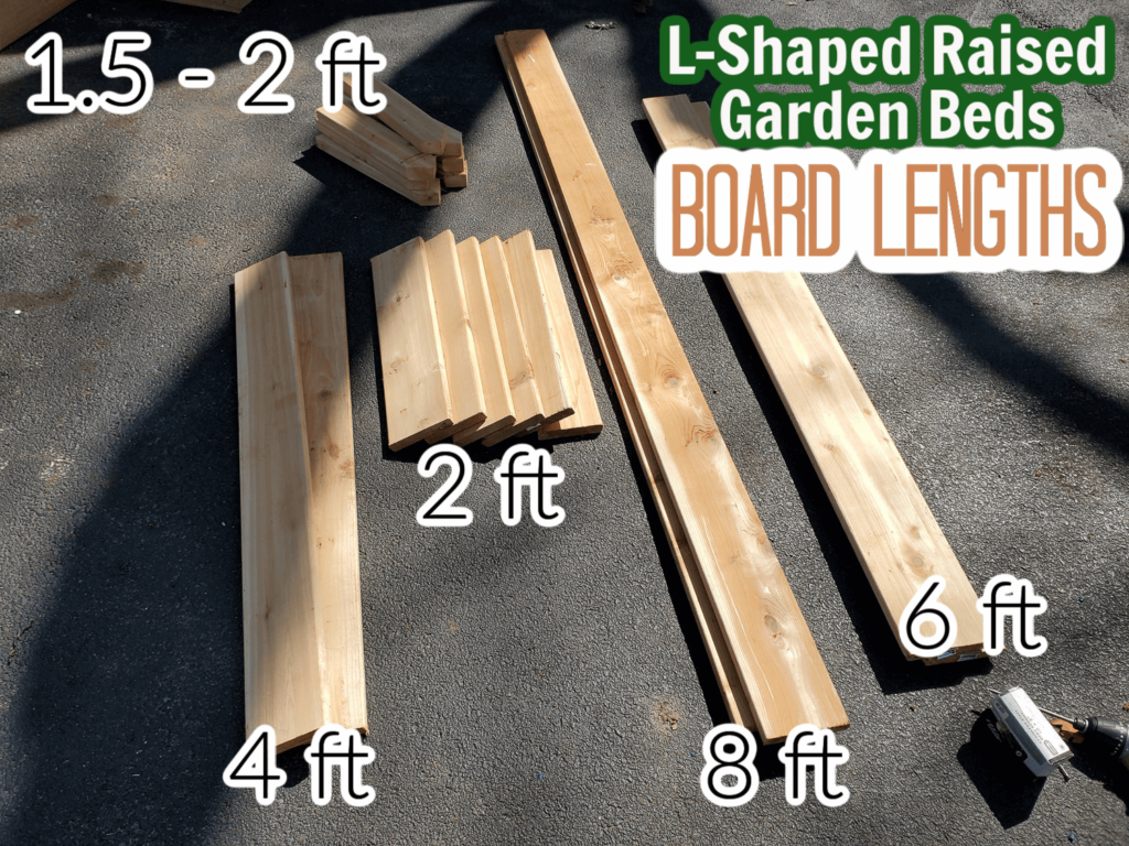 length of boards to cut to make raised garden bed