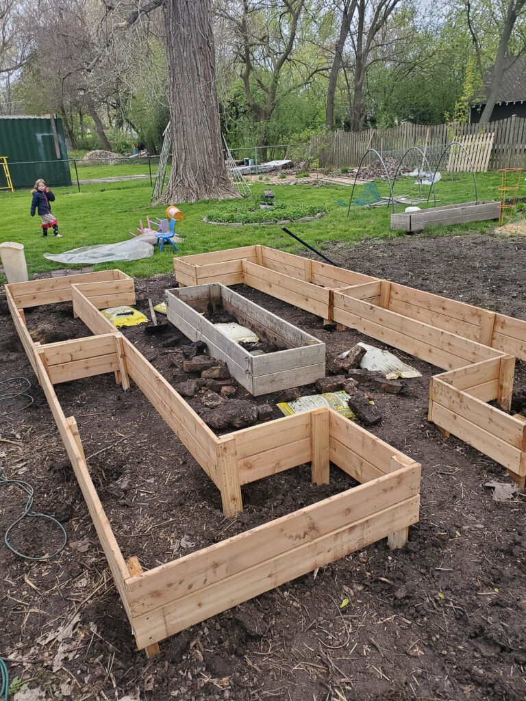 how to build a raised garden bed with cedar deck boards