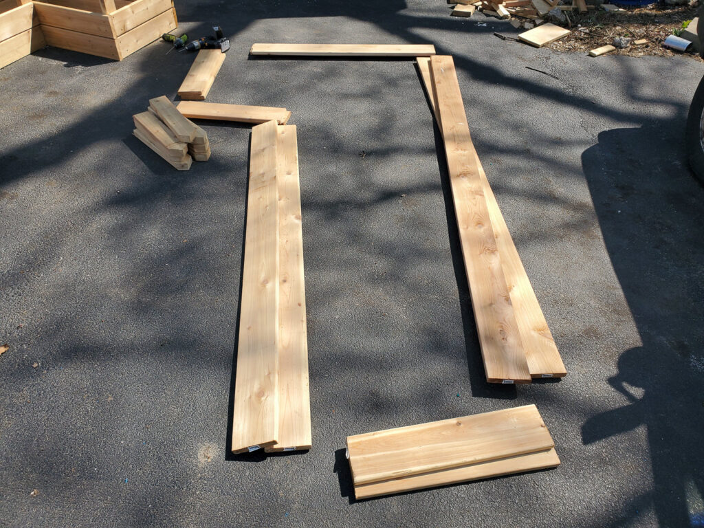 length of boards to cut to make raised garden bed