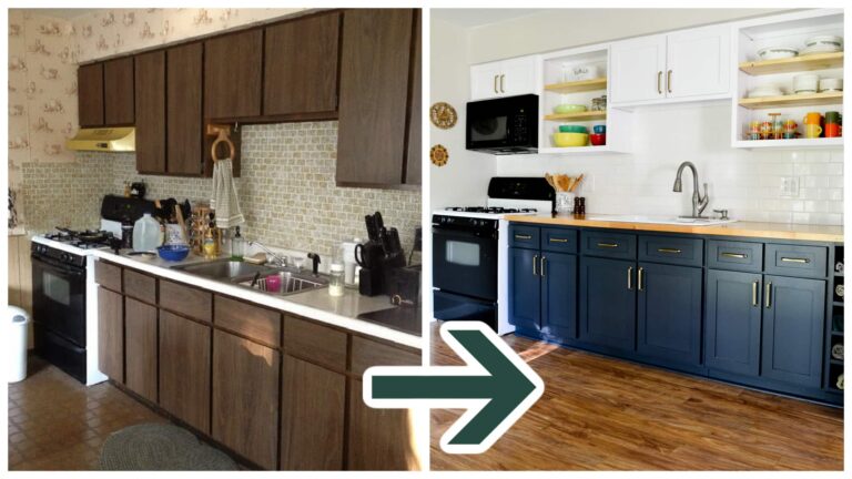 save money on a kitchen remodel with DIY cabinet refacing - replace cabinet doors and drawers