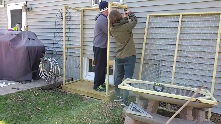 how to build a catio and attach the panels together
