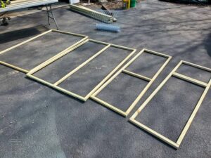 side panels to frame a DIY catio (cat patio)