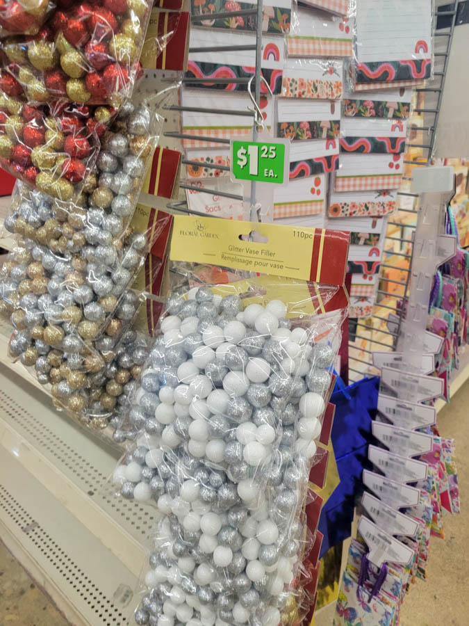 styrofoam vase filler balls from dollar tree dollar store to make halloween crafts