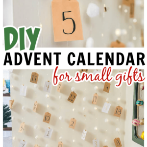 DIY fillable advent calendar on string curtain lights