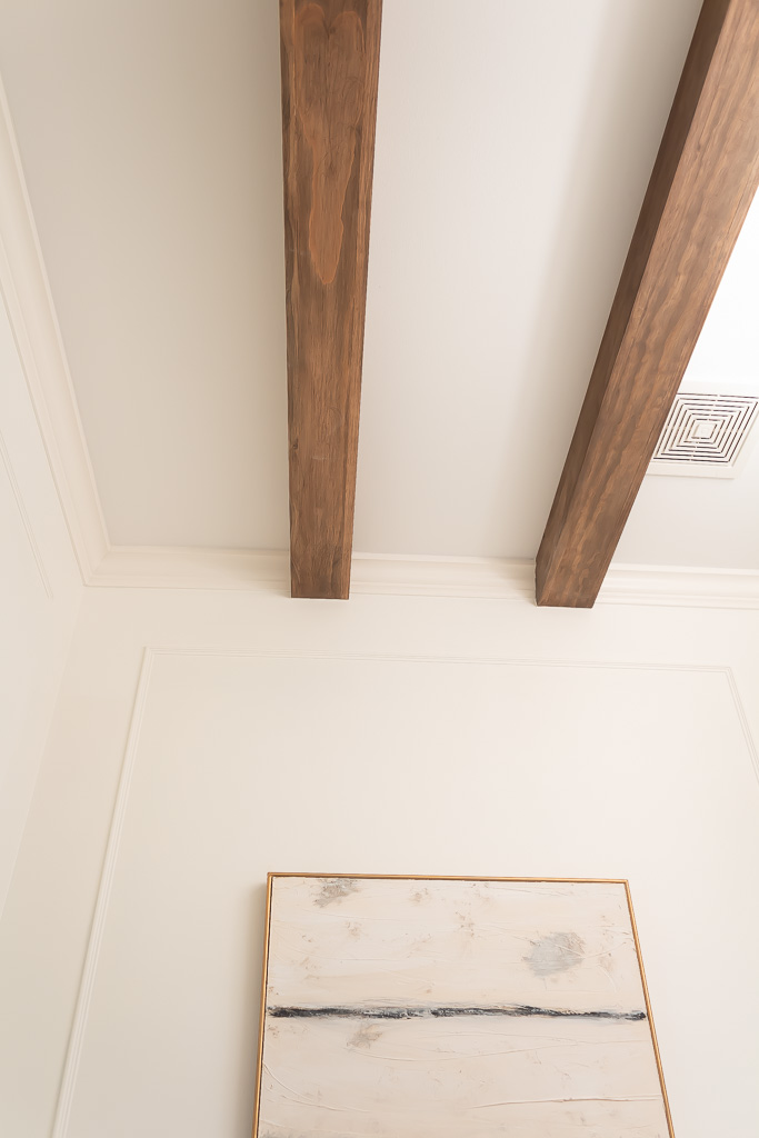 wood beams on ceiling