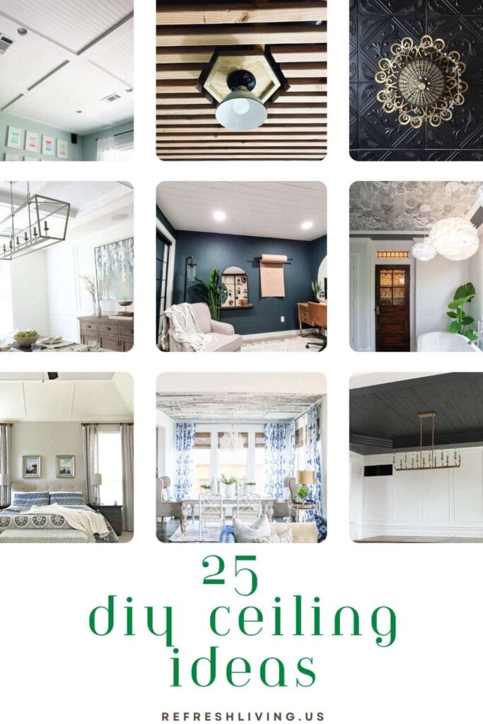 collage of 9 ceiling design ideas for house