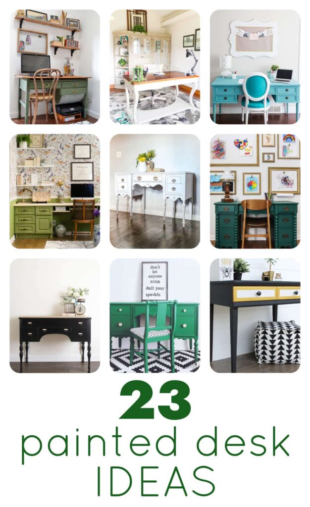desk makeover painted desk ideas collage of 9 ideas for painting a desk