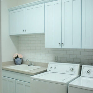 laundry room cabinets with sweet bluette paint color