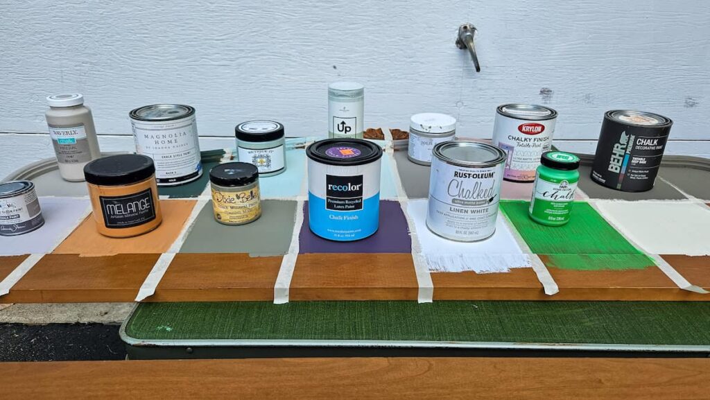 comparison of brands of chalk paint to find the best chalk paint