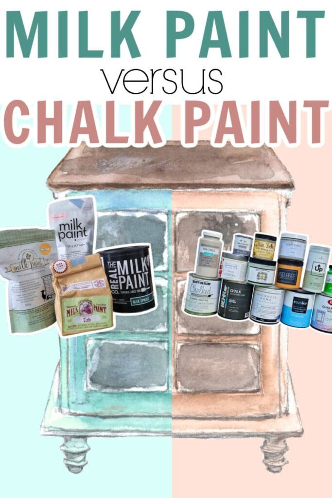 when to use milk paint versus chalk paint with pros and cons for each one