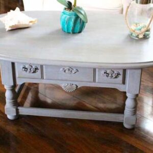 coffee table with chalk paint
