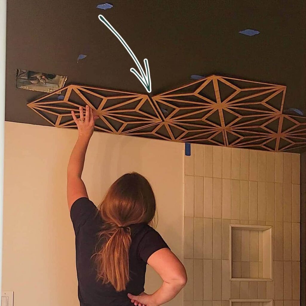 how to install wooden fretwork on the ceiling or walls