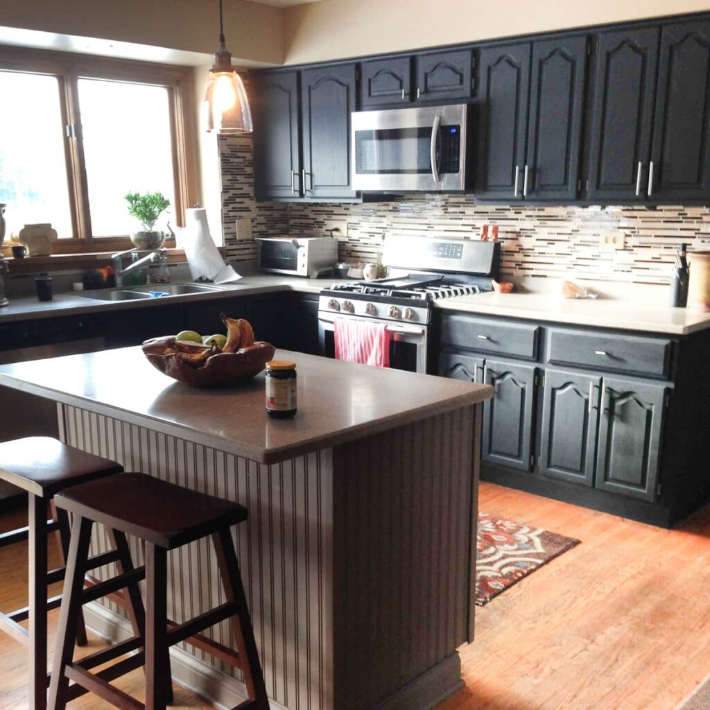 black painted cabinets in general finishes milk paint  as best paint for cabinets